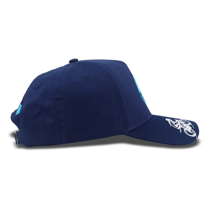Bicycle Pattern Embroidery Blue Baseball Cap