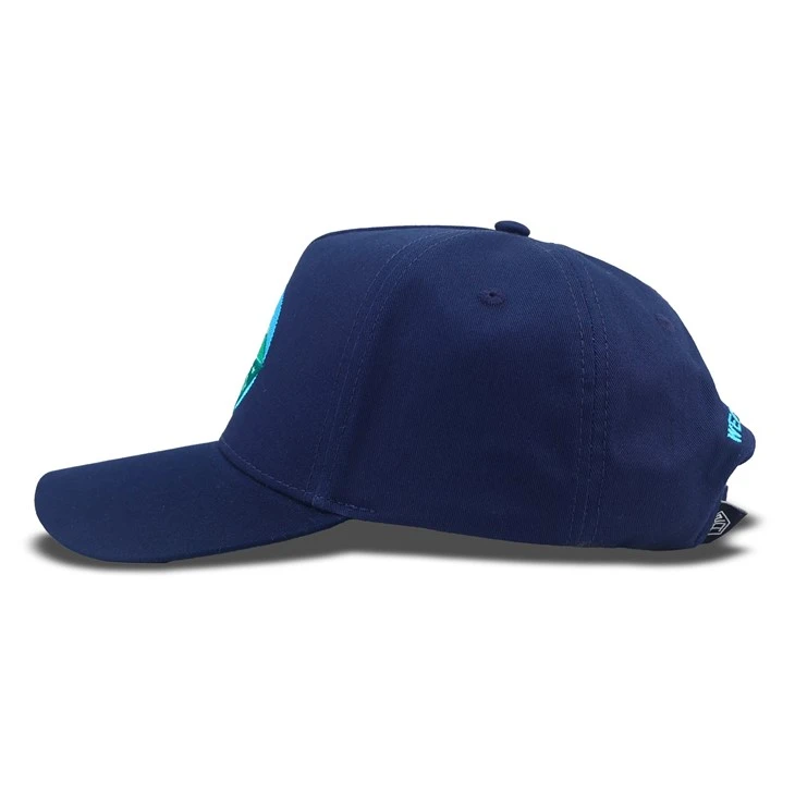 Bicycle Pattern Embroidery Blue Baseball Cap