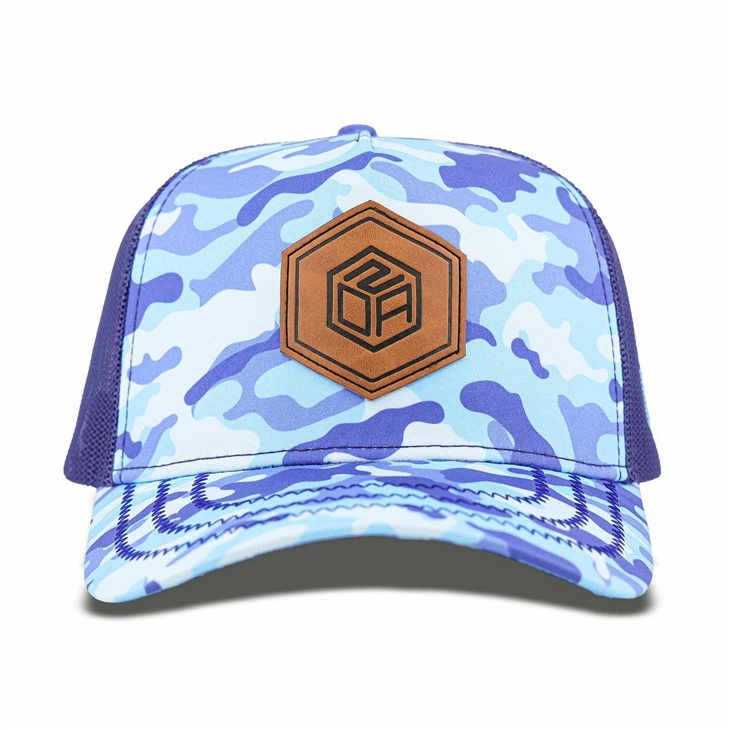 Brown Silicon Premium Camouflage Trucker Cap