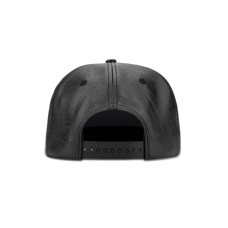 TCAP Custom 5Panel Leather Hat 3D Puff Embroidery Snapback Hat